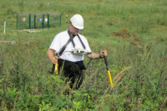 Cathodic protection surveyor in field