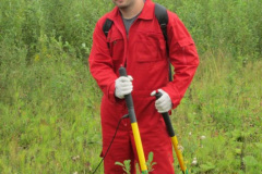 Cathodic protection surveyor in field